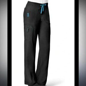 Carhartt Force Cross-Flex Scrub Pants Womens Cargo Workwear black & blue Medium